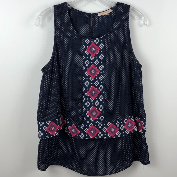 Skies are Blue Sleeveless polka dot top M - Picture 1 of 5